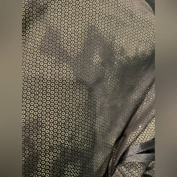 Torrid Draped Tank Top in Black with Subtle Gold Metallic Design - Picture 12 of 12